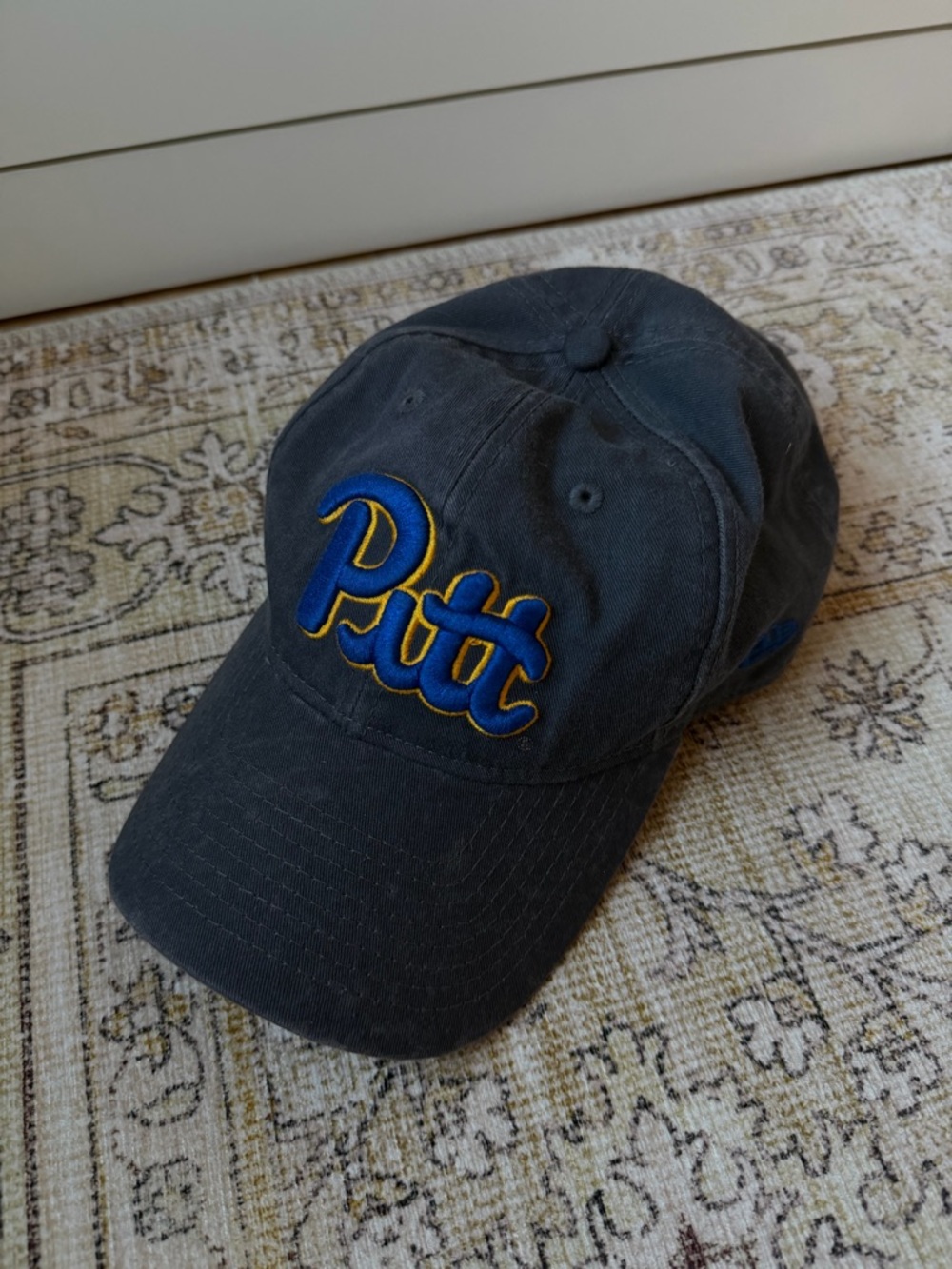 Pitt Embroidered Baseball Cap - Navy with Blue & Gold Logo